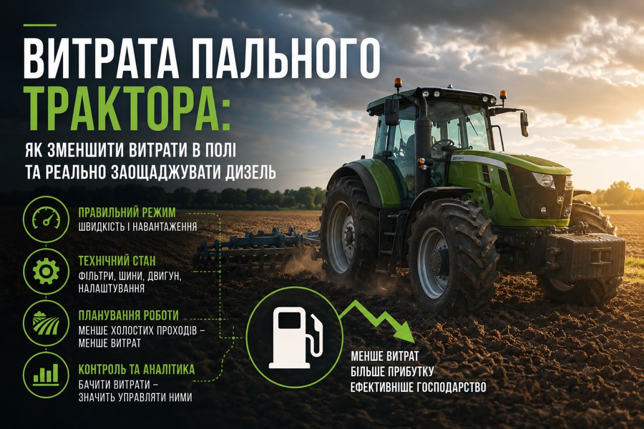 Витрата пального трактора: як зменшити витрати в полі та реально заощаджувати дизель